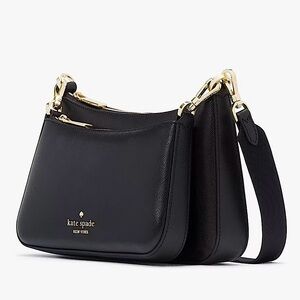 Kate Spade NWT Saffino Leather Duet Black Crossbody